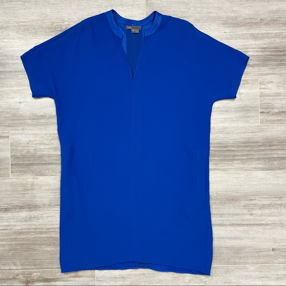 Vince V-Neck Tunic Dress Cobalt Blue Size XS - Picture 5 of 9